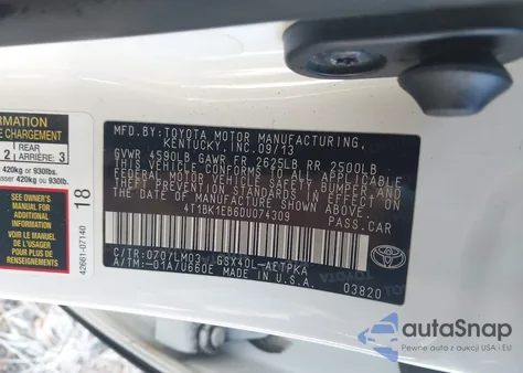 2013 Toyota Avalon Limited from USA, damaged, VIN 4T1BK1EB6DU074309